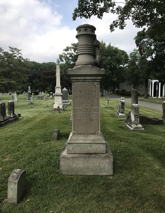 Left side of Joseph Mattison gravestone